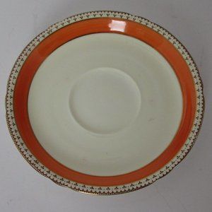 gold edged fine bone china saucer